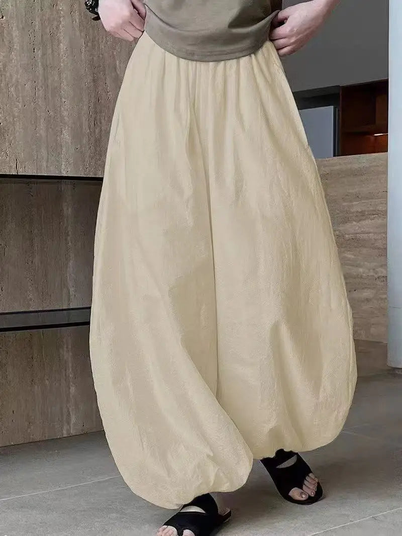 Pantalón Oversize Mujer Minimalista | Bloomers Pierna Ancha Hip Hop Verano 2025