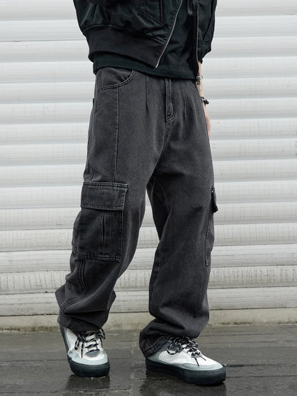 Jeans Baggy Y2K para Hombre – Pantalones Hip Hop Harajuku Oversize Pierna Ancha Denim Cargo Estilo Coreano Streetwear