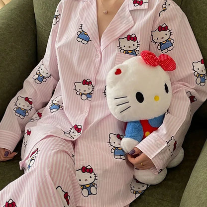 Pijama Mujer Hello Kitty | Conjunto Dulce de Manga Larga y Pantalón