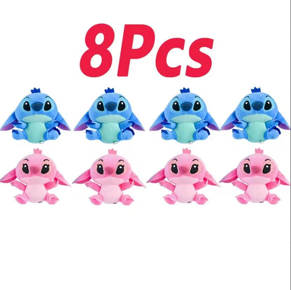 Peluche Stitch Disney 4/8 Pulgadas – Muñeco de Peluche Azul/Rosa | Juguete Anime Lilo & Stitch Regalo para Niños