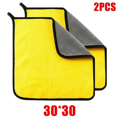Toalla de Microfibra para Auto 🧽 Paños de Limpieza y Secado | 1/2/6 Piezas Súper Absorbentes para Carro, Moto y Hogar