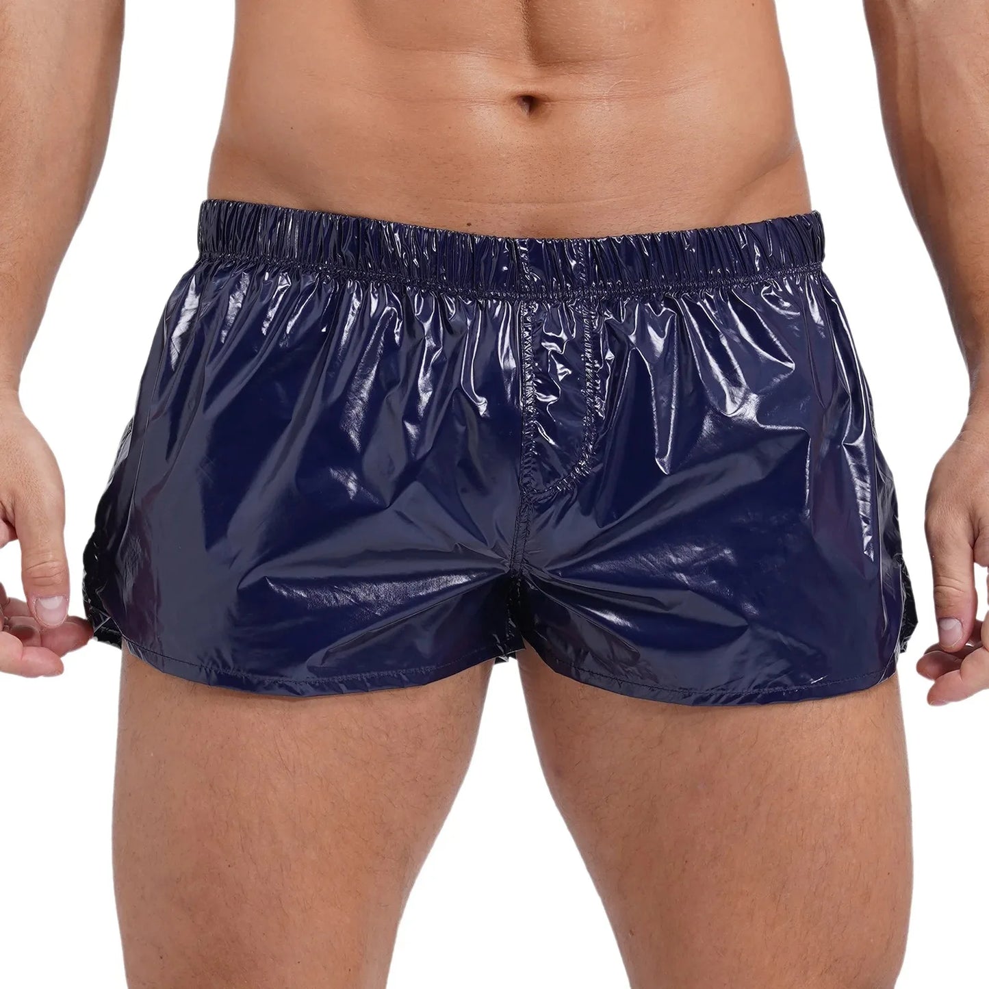 Pantaloneta Hombre Brillante Slim Fit | Bañador Low Rise con Abertura Lateral