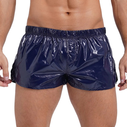 Pantaloneta Hombre Brillante Slim Fit | Bañador Low Rise con Abertura Lateral
