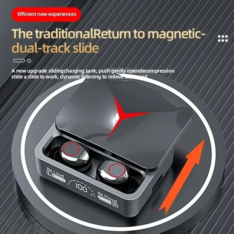 Auriculares inalámbricos TWS M90 – Bluetooth 5.3, gaming y deportivos con micrófono y estuche de carga para iPhone y Xiaomi