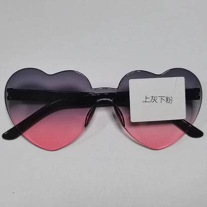 Gafas de Sol Jelly Corazón Degradado | Lentes Coloridas Protección UV Mujer Hombre