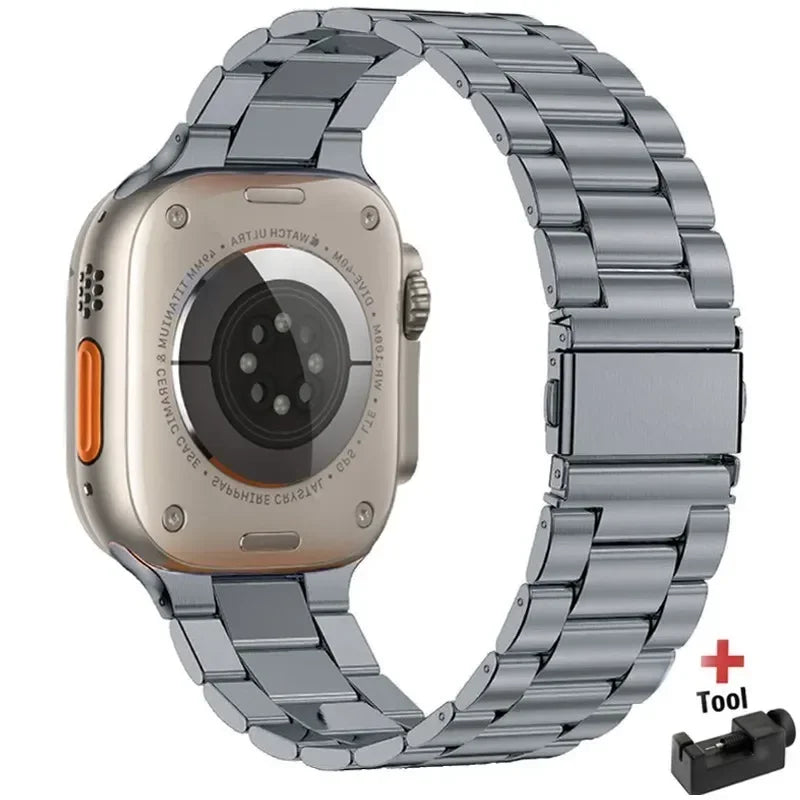 Correa de Acero Inoxidable para Apple Watch | Pulsera Metálica Ajustable 38/40/41mm - 42/44/45mm - Ultra 49mm | Compatible con Series SE/3/4/5/6/7/8