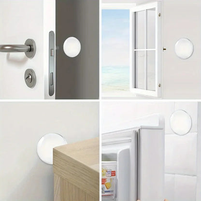 Tope de Puerta de Goma Transparente – Protector de Pared y Manilla, Almohadilla Antigolpes