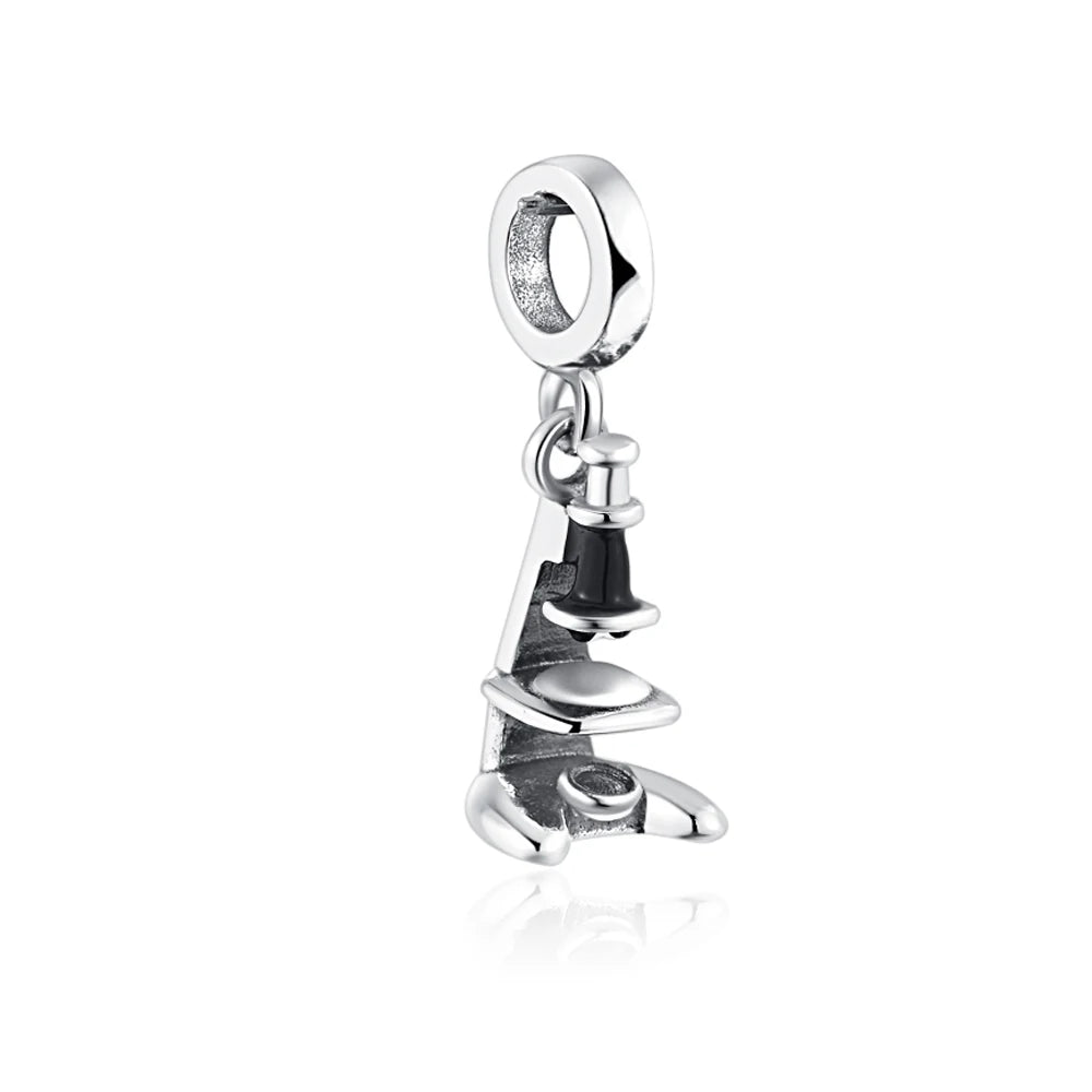 Charm colgante maestra plata 2023 – Abalorio en forma de cuaderno, lápiz y birrete para pulsera tipo Pandora mujer