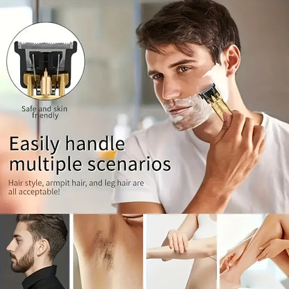 Máquina de Cortar Cabello Profesional 💈 Clipper Eléctrico Recargable USB | Corte Preciso y Potente para Barbería y Hogar