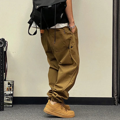 Pantalones Cargo Oversize Plus Size para Hombre – Joggers Harajuku Streetwear Coreano Hip Hop Baggy Casual