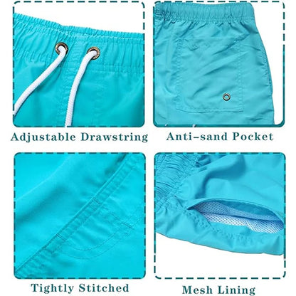 Bañador Hombre Piñas Verano | Shorts Playa Secado Rápido con Bolsillos y Forro – Swimwear Tropical