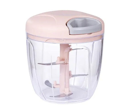 1pc Pink/Blue 500ML/900ML Household Kitchen Garlic Chopper Mashed Hand Pulled Meat Grinder Multifunctional Vegetable