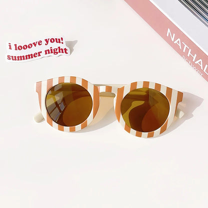 Gafas de Sol Vintage Redondas para Niños | Protección UV400 Acrílico Frosted