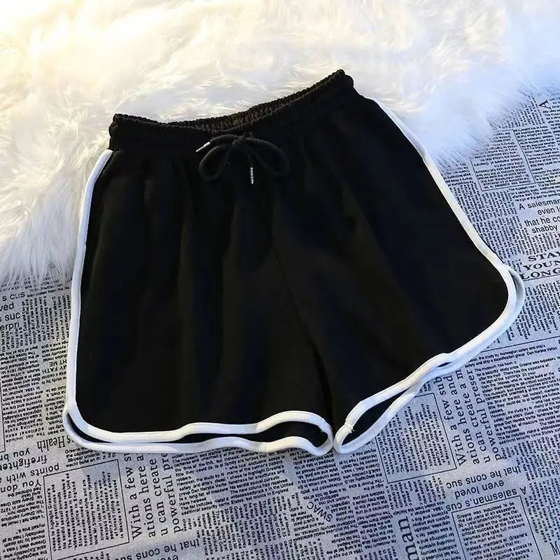 Shorts Oversize Mujer Verano | Rayas Blancas y Negras Tiro Alto Ancho S-3XL