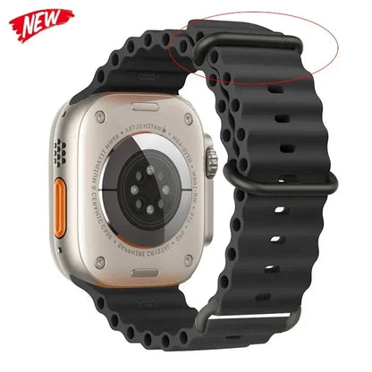 Correa Ocean Band Compatible con Apple Watch | Pulsera Deportiva Ajustable 49mm 45mm 44mm 41mm 40mm Series SE 3 6 7 8 9 10 Ultra