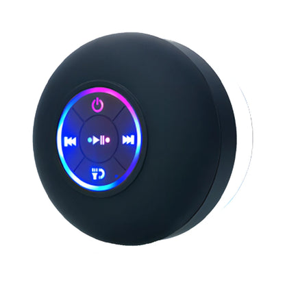 Altavoz Bluetooth portátil con ventosa – IPX4 resistente al agua, manos libres y sonido estéreo para baño y exteriores