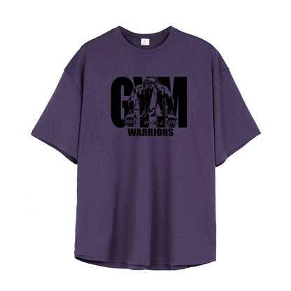 Camiseta Deportiva Oversized Hombre | Casual Gimnasio Fitness Verano | Malla Transpirable Secado Rápido