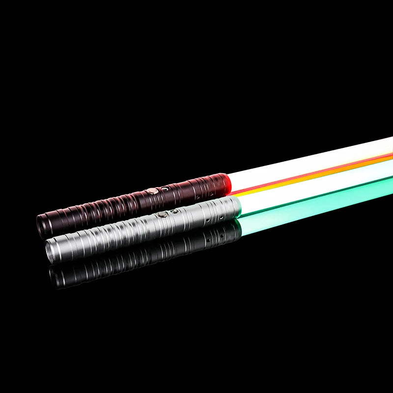 RGB Metal Lightsaber Dueling Smooth Swing Laser Sword Sabre De Luz 16 Color Changing 16 Sounds FOC Rave Flashing Toy