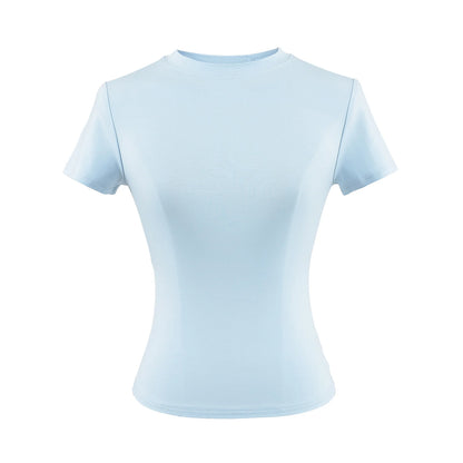 Camiseta Mujer Casual 2024 | T-shirt Slim Fit Manga Corta Sexy Básica Estilo Y2K
