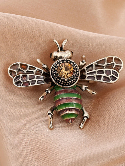 Broche de Abeja con Perla Imitación para Mujer - Joyería Elegante de Moda para Fiesta y Regalo