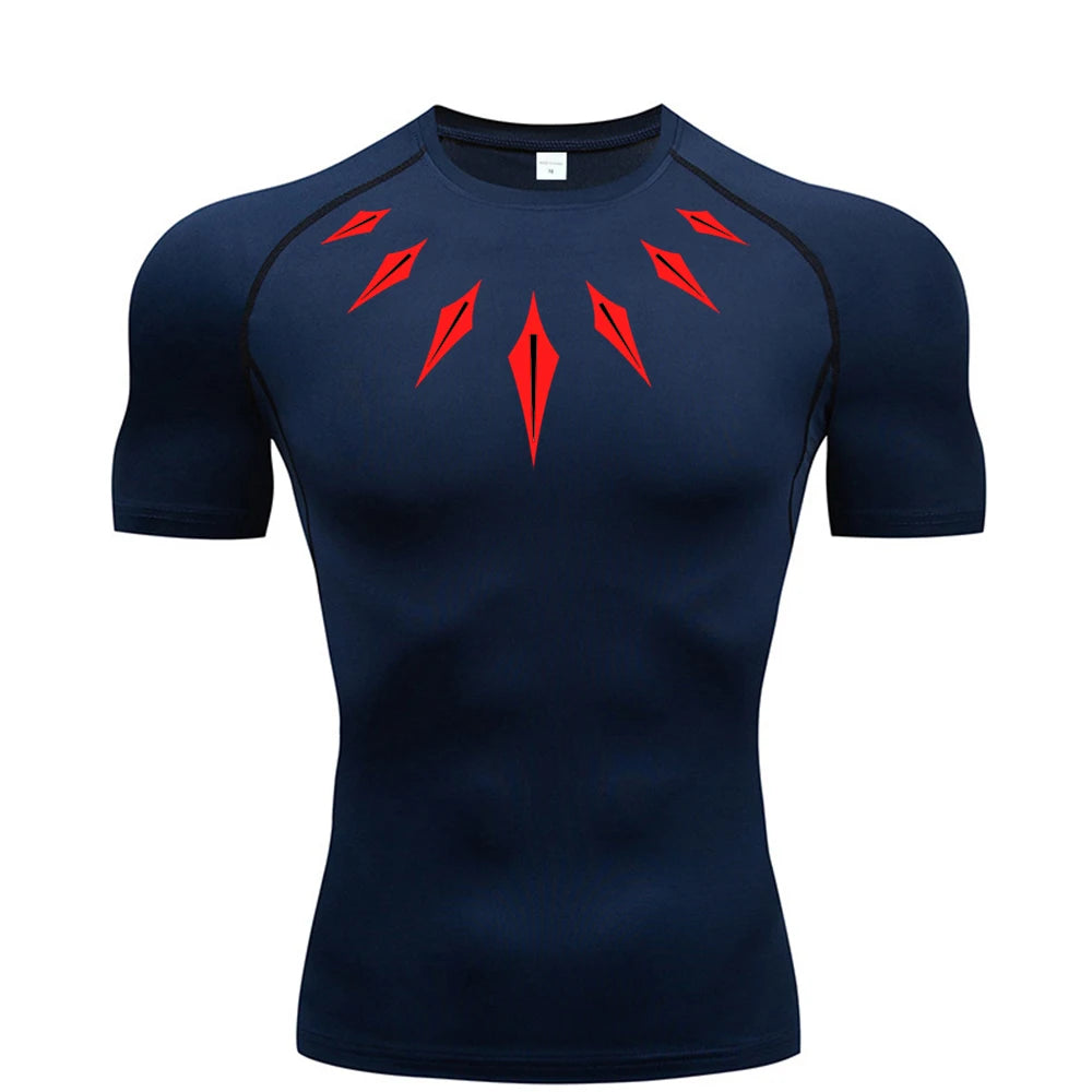 Camiseta Compresiva Anime para Hombre – Fitness, Running y Gym con Secado Rápido, Ajuste Slim y Estilo Atlético