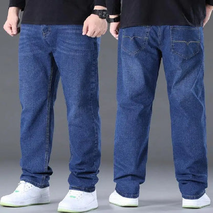 Jeans Hombre Tallas Grandes 28-50 | Pantalón Vaquero Wide Leg Denim 45-150kg Casual Oversize 2025