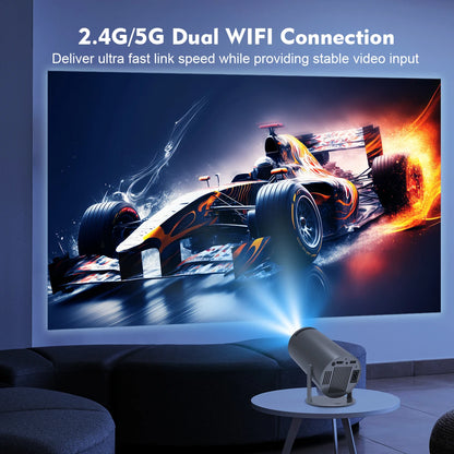 Magcubic HY300 Pro – Mini Proyector Android 11 4K Soporte 720P, 260 ANSI, Dual WiFi6, BT5.0, Portátil 180° Rotación
