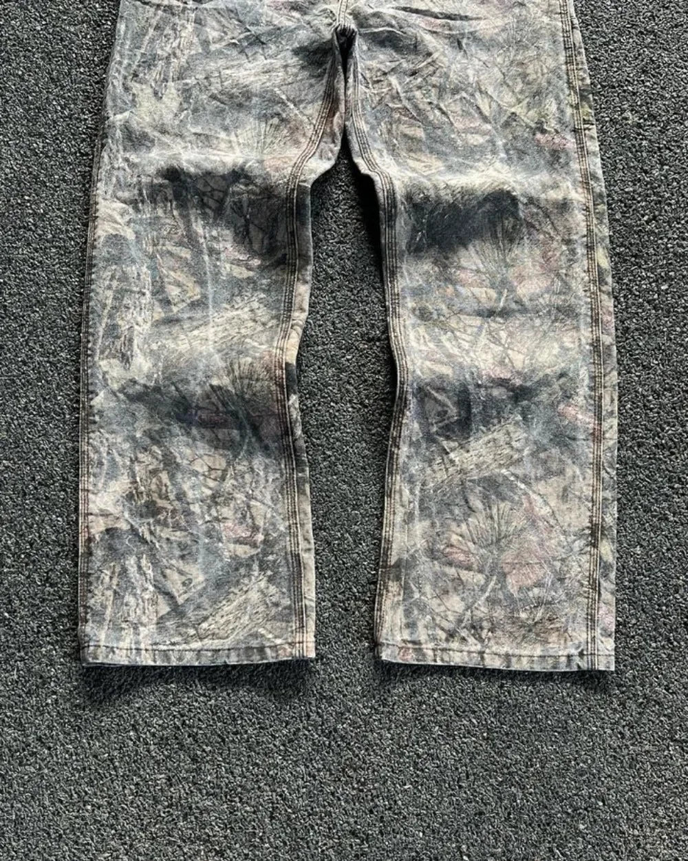 Jeans Camuflados Y2K Hombre | Pantalones Vaqueros Oversize Rectos Wide Leg Estilo Hip Hop Streetwear Retro