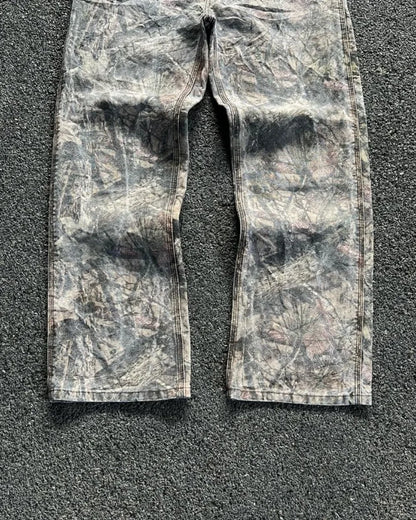 Jeans Camuflados Y2K Hombre | Pantalones Vaqueros Oversize Rectos Wide Leg Estilo Hip Hop Streetwear Retro