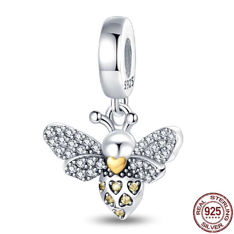 Charm Buho Serie Bee en Plata 925 – Abalorio DIY para Pulseras Originales Mujer