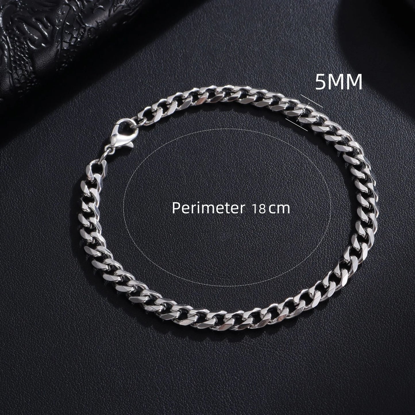 Pulsera Cadena Cubana Clásica para Hombres – Acero Inoxidable 3/5/7/9mm, Joyería Moderna Unisex