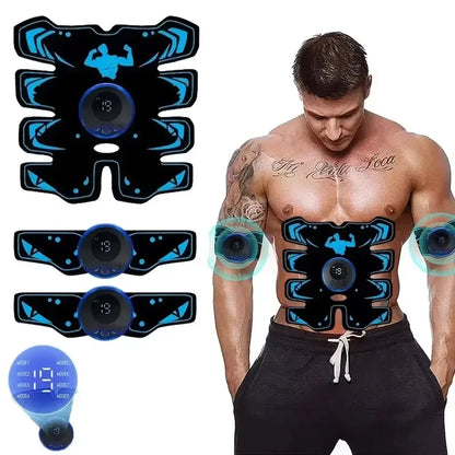 USB Rechargeable EMS Muscle Stimulator Abs Arms 3 in 1 Training Pad Wireless Smart Fitness Abdominal Trainer Body Slimming