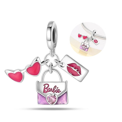 New in 925 Sterling Silver Red Color Series Heart-Shaped  Charm Beaded Fit Original 3mm Woman Bracelet Lucky DIY Jewelry Gifts