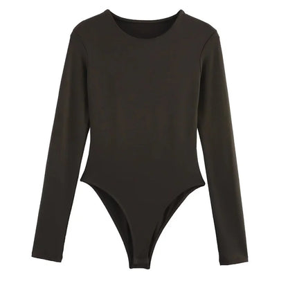 Body Mujer TRAF 2025 Slim | Manga Larga Negro