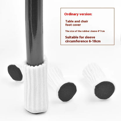 16PCS Fundas de Pies para Sillas Tejidas – Protectores de Suelo Antideslizantes, Silenciosos y Engrosados para Mesa y Silla