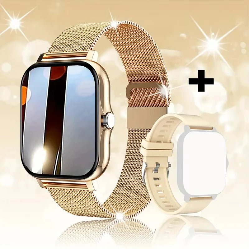 LAXASFIT Smartwatch 2025 – Reloj inteligente con llamadas Bluetooth, pantalla táctil completa y monitor de salud