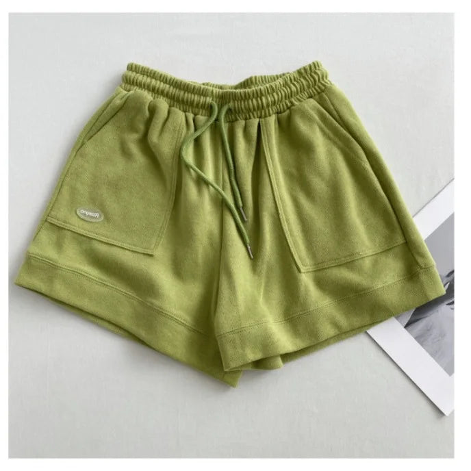 Shorts Mujer Anchos con Cordón | Cintura Alta Ajustable y Diseño Casual Deportivo