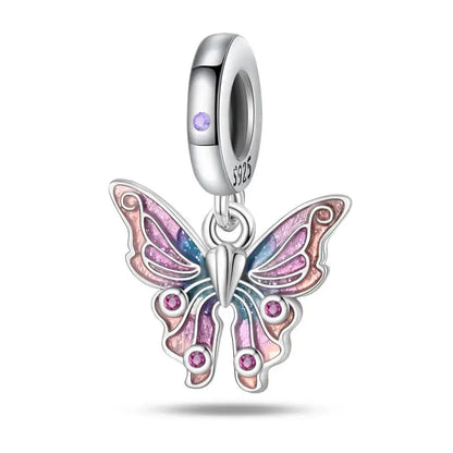 Charm princesa ángel rosa plata 925 – Abalorio de cumpleaños para pulsera tipo Pandora mujer