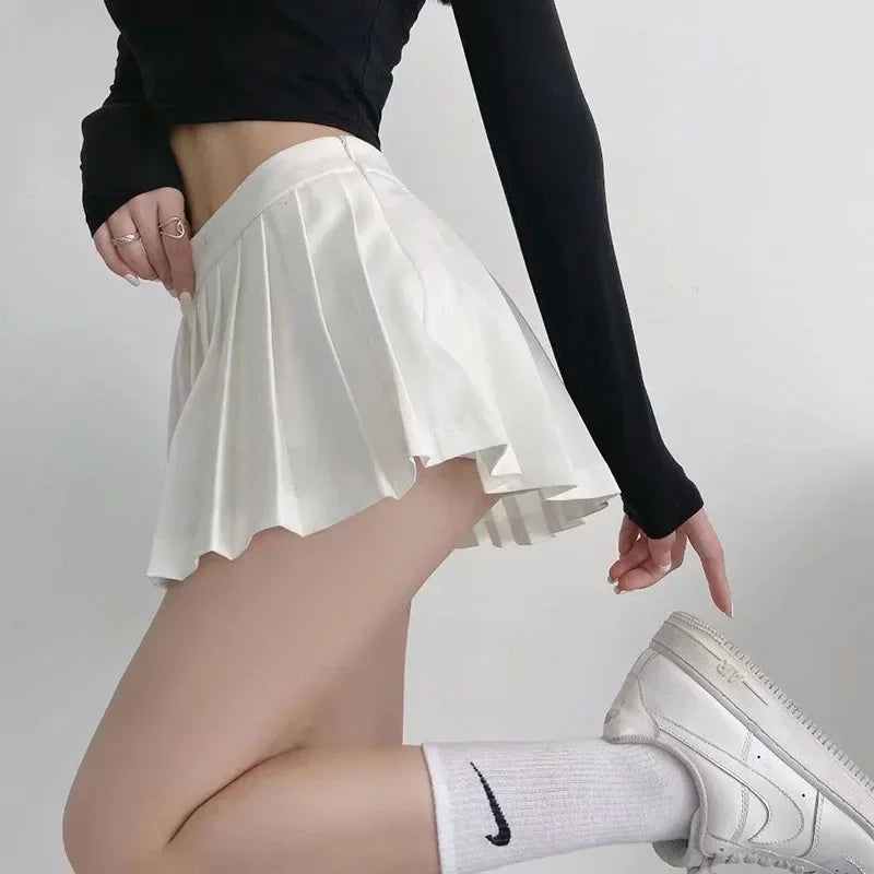 Falda Mini Plisada Mujer 2024 | Falda de Tenis Vintage Cintura Alta