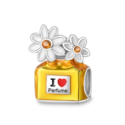 S925 Silver Color Butterfly Daisy Rose Crown Perfume Charms Beads Fit Pan Original Bracelets DIY Fine Jewelry Making Gifts