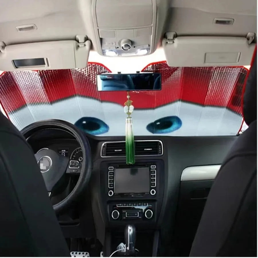Protector Solar para Coche con Diseño de Ojos | Parasol Térmico de Parabrisas en 4 Colores