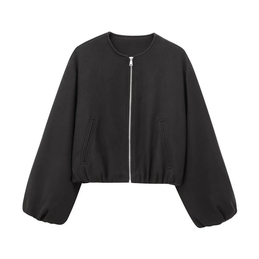 Chaqueta Bomber Roja Mujer | Corta con Cremallera Moda Deportiva Casual 2025