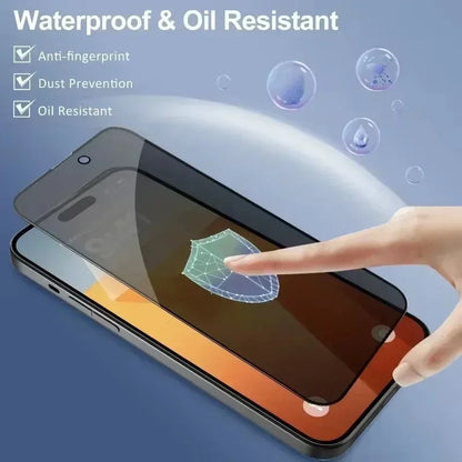 5 Piezas Protector de Pantalla Privacidad Vidrio Templado 8K para iPhone 16 15 14 13 12 11 Pro Max XR XS X – Cristal Anti-Spy