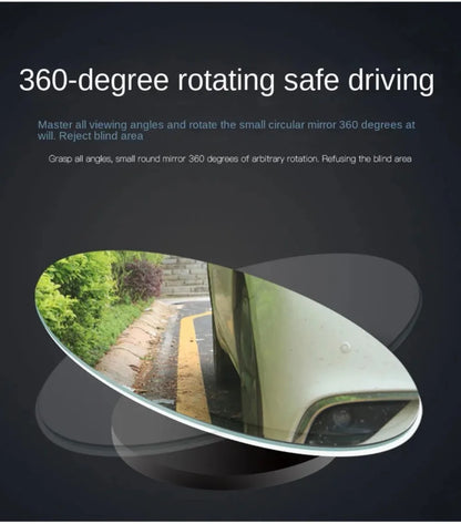 Espejo Retrovisor Auxiliar 360° | Espejo Convexo Gran Angular para Punto Ciego de Coche