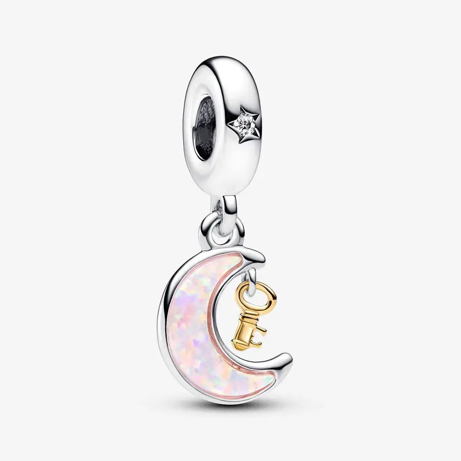 Charm flor margarita rosa de plata 925 – Colgante en forma de flor para pulsera tipo Pandora, joyería elegante para mujer