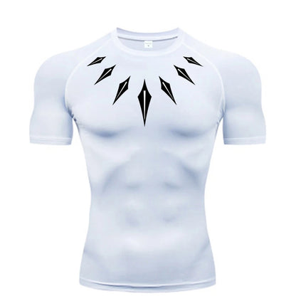 Camiseta Compresiva Anime para Hombre – Fitness, Running y Gym con Secado Rápido, Ajuste Slim y Estilo Atlético