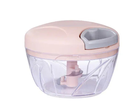 1pc Pink/Blue 500ML/900ML Household Kitchen Garlic Chopper Mashed Hand Pulled Meat Grinder Multifunctional Vegetable