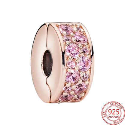 Charm Colgante Pareja Plata 925 y Oro Rosa | Compatible Pandora Original | Pulsera o Collar Mujer