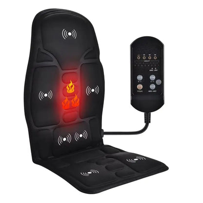 Cojín Masajeador Eléctrico con Calefacción y Vibración | Almohadilla de Masaje para Espalda Completa con Control Remoto