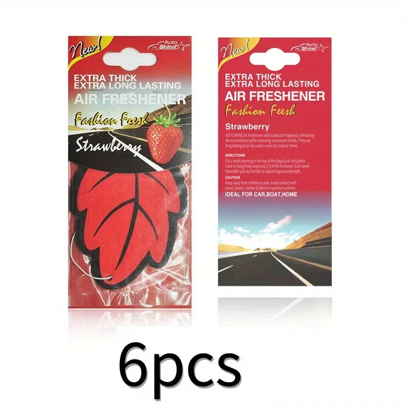 Ambientador de Coche Colgante en Forma de Hoja – 3 a 60 Piezas Aroma Natural Vainilla Perfume Interior Auto